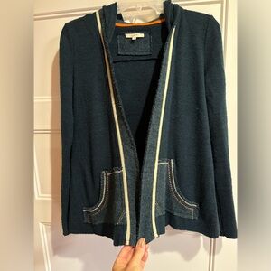 Super cute wool sweater jacket with hoody!